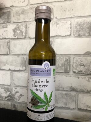 Huile de chanvre vierge front packaging