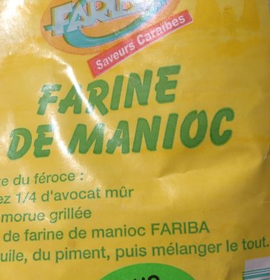 Farine de manioc ingredients label