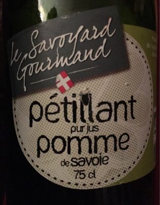 Petillant pur jus pomme front packaging