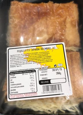 FEUILLETES JAMBON BECHAMEL