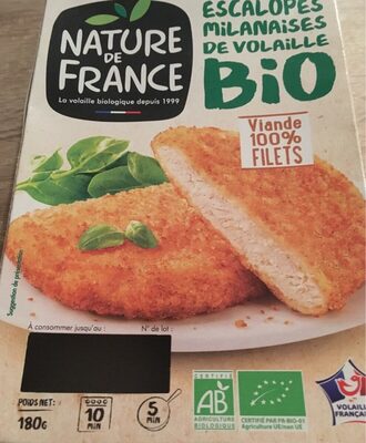 Escalopes milanaises de vollaile bio