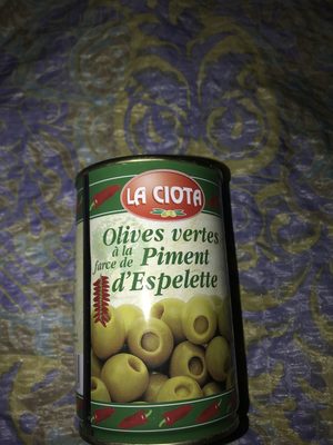 La Ciota olives farcies au piment d'espelette front packaging