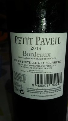 Petit Paveil 2014 Bordeaux
