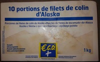 10 portions de filets de colin d'Alaska