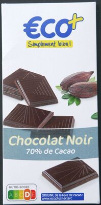 Chocolat noir 70% cacao front packaging