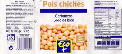 Pois chiches front packaging