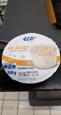 Riz au lait saveur vanille