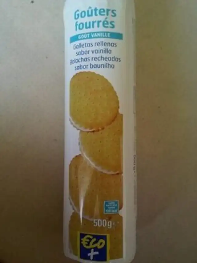 Goûters Fourrés à la Vanille front packaging