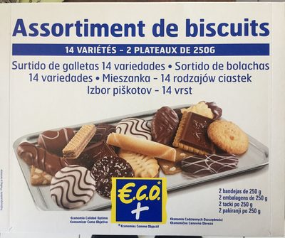 Assortiment de biscuits 14 variétés front packaging