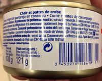 Chair et pattes de crabe