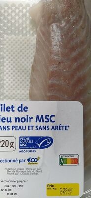 Filet de lieu noir MSC