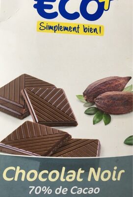 chocolate noir 70% front packaging