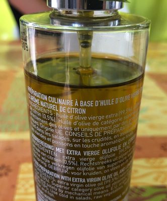 HO citron ingredients label