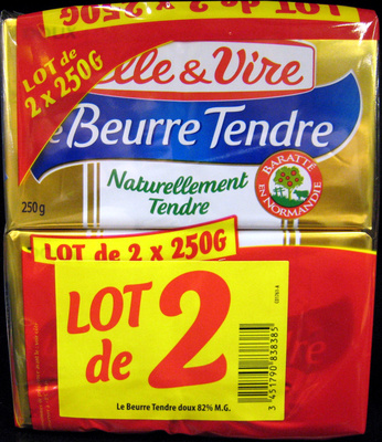Le Beurre Tendre (lot de 2 x 250 g) Elle & Vire