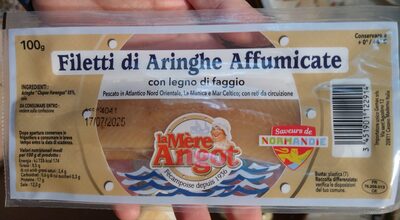 Filetti di arringhe affumicate front packaging
