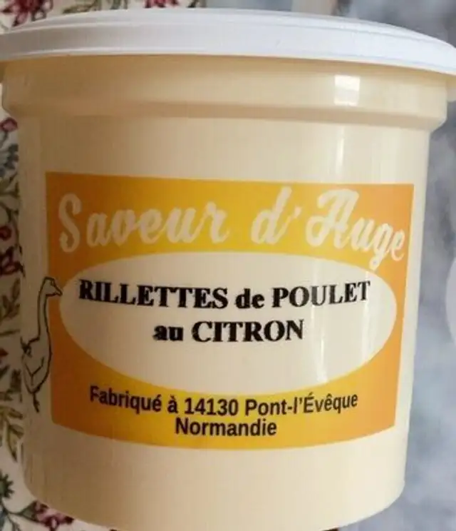 Rillettes de poulet au citron front packaging