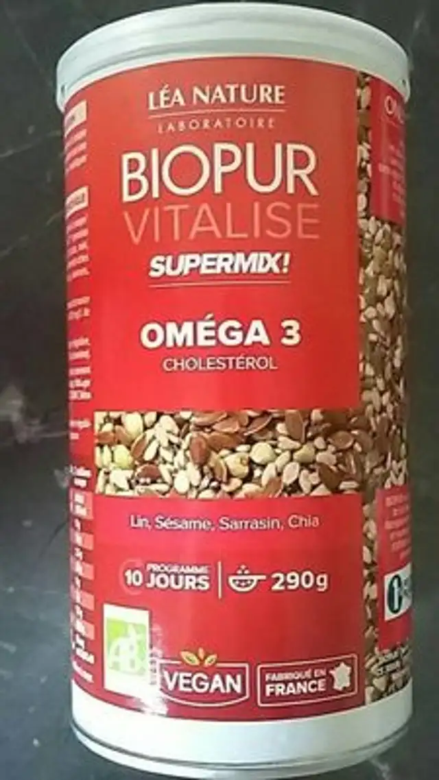 Biopur vitalité supermix omega 3 front packaging