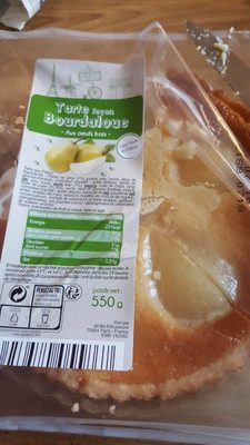 Tarte façon Bourdaloue aux Œufs Frais