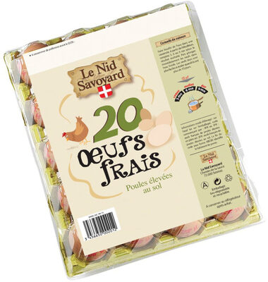 20 œufs frais Le Nid Savoyard front packaging
