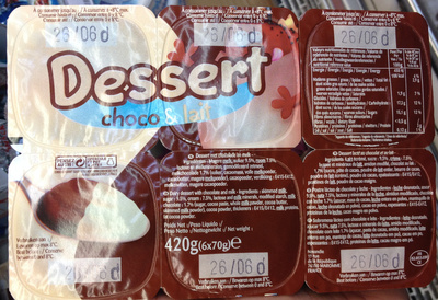 Dessert chocolat & lait front packaging