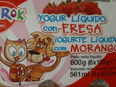 Yogur líquido con fresa