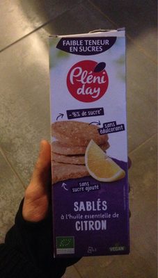 Sablés à l'huile essentielle de citron front packaging