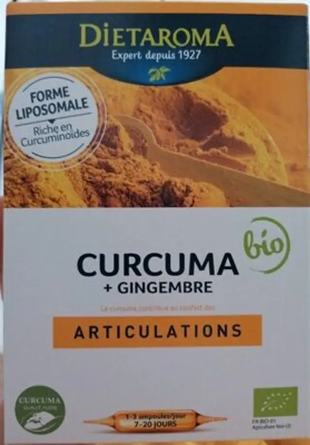 Curcuma + gingembre front packaging