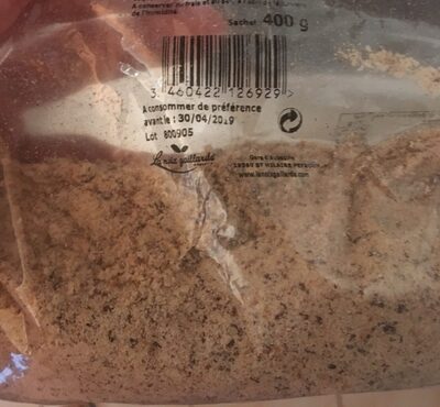 Poudre de noisette front packaging