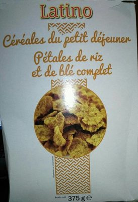 Céréales du petit déjeuner Pétales de riz et de blé complet