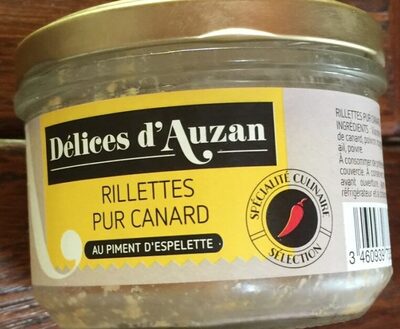 Rillettes pur canard au piment d'Espelette