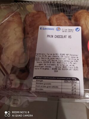 Pain au chocolat front packaging