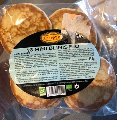 Mini blinis front packaging