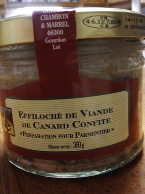 Efiloche de viande de canard