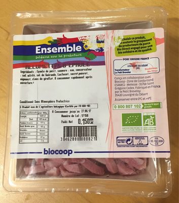 Allumettes D'épaule Cuite bio front packaging