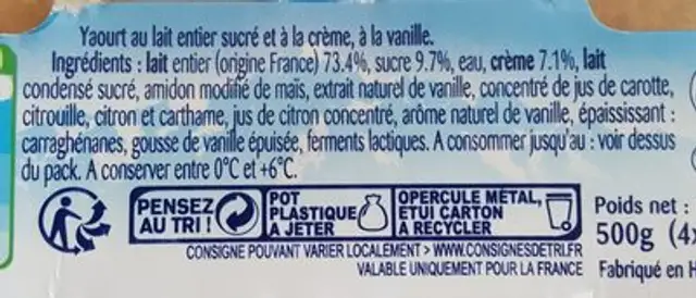 Brassé gourmand et onctueux ingredients label