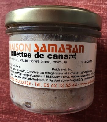 Rillettes de canard front packaging
