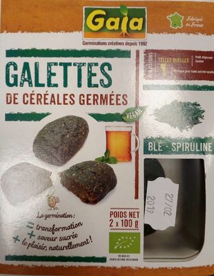 Galettes de céréales fermentées blé - spiruline.