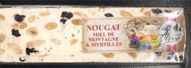 Nougat Miel de Montagne et Myrtilles front packaging