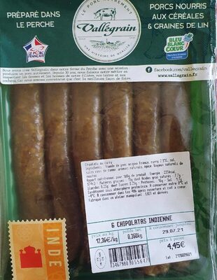 Chipolatas Indienne front packaging