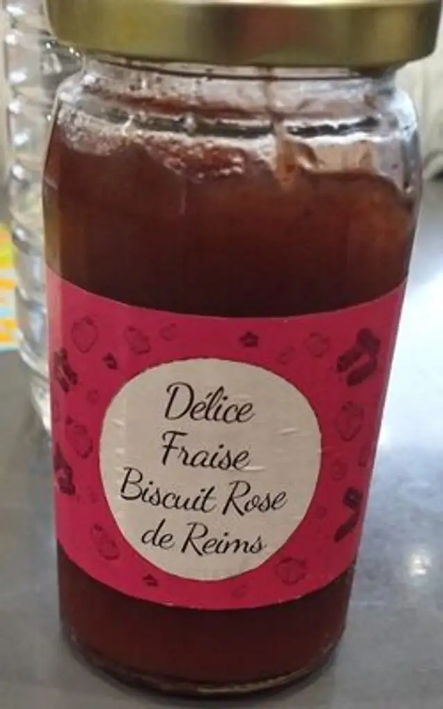 Délice  Fraise biscuit Rose de Reims front packaging