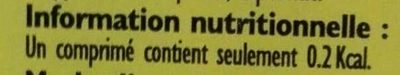 Stévia - 400 comprimés nutrition facts table