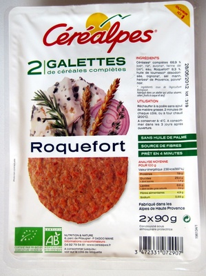 Galettes de céréales complètes Roquefort