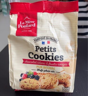 Petits cookies chocolat blanc et fruits rouges