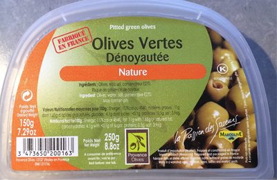 Olives vertes denoyautee