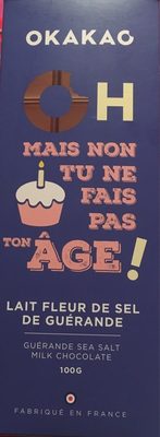 Chocolat au lait fleur de sel de guérande front packaging