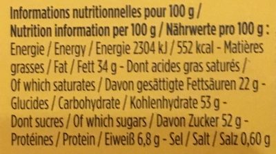 Lait fleur de sel de guérande nutrition facts table