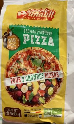 Preparation pour pizza front packaging