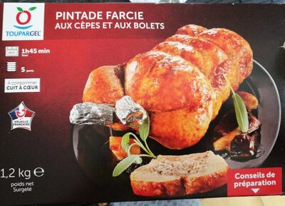 Pintade farcie aux cèpes et aux bolets