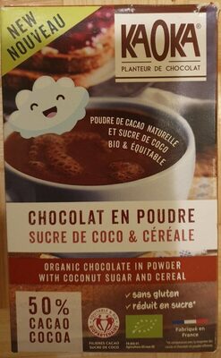 Chocolat en poudre sucre de coco & céréales