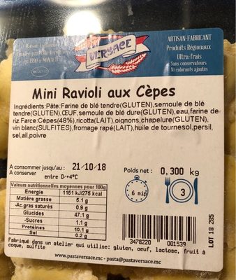 Mini Ravioli aux cèpes